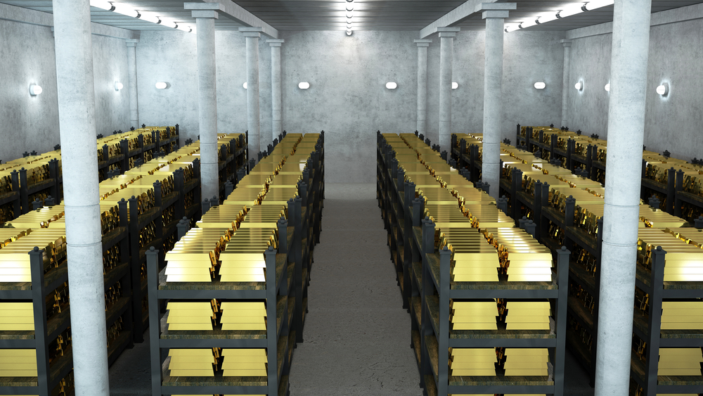 Where are the country’s gold reserves stored?